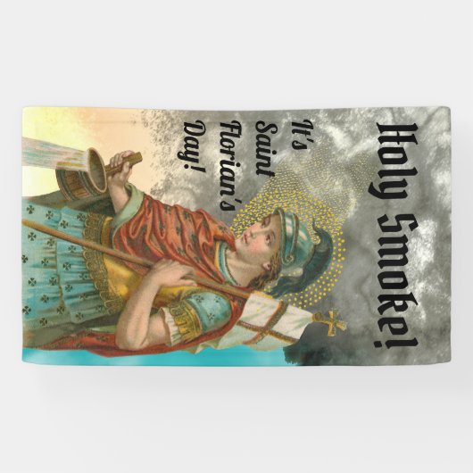 St. Florian met Bucket (Rook; M 019) Spandoek (Horizontaal)