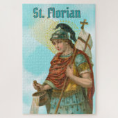 St. Florian met Bucket (wolken; M 019) Legpuzzel (Verticaal)