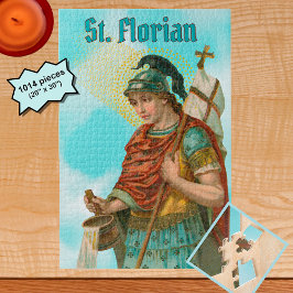 St. Florian met Bucket (wolken; M 019) Legpuzzel