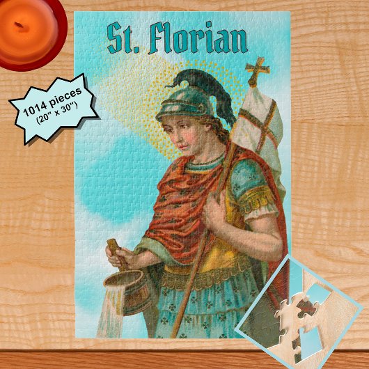St. Florian met Bucket (wolken; M 019) Legpuzzel