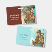 St. Florian met emmer (beide; M 019) Badge (Voor- en achterkant)