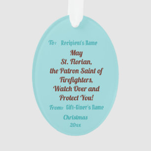 St Florian met emmer (helder weer; M 19) Acryl Ornament