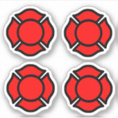 St. Florian's Cross 4-UP Sticker (Voorkant)