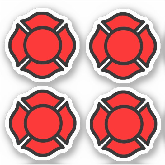 St. Florian's Cross 4-UP Sticker (Voorkant)