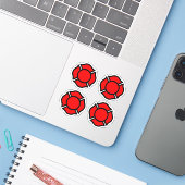 St. Florian's Cross 4-UP Sticker (Laptop met iPhone)