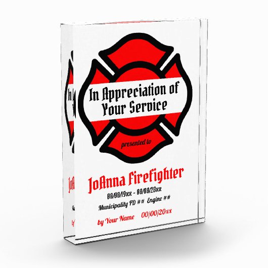 St. Florian's Cross Service Recognition Fotoblokken (Links)