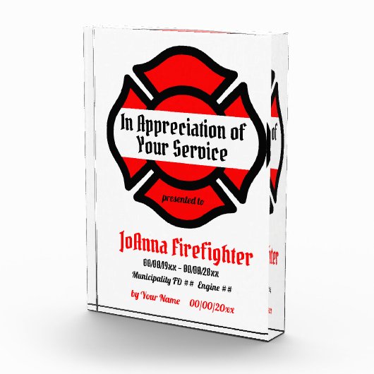 St. Florian's Cross Service Recognition Fotoblokken (Rechts)