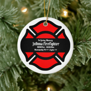 St. Florian's Kruis (Stijl 3) Cirkelvormig Keramisch Ornament