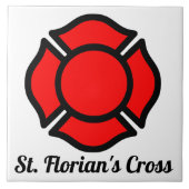 St. Florians kruis Tegeltje (Voorkant)