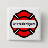 St. Florians kruis Vierkante Button 5,1 Cm (Voorkant)