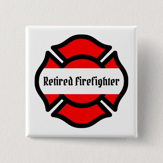 St. Florians kruis Vierkante Button 5,1 Cm (Voorkant)