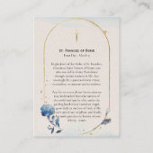 St. Frances of Rome Catholic Prayer Card           Plaatskaartje (Achterkant)