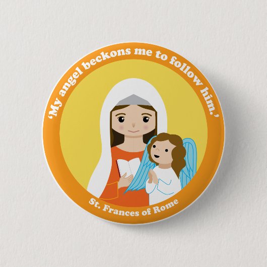 St. Frances van Rome Ronde Button 5,7 Cm (Voorkant)
