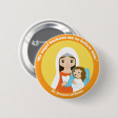 St. Frances van Rome Ronde Button 5,7 Cm (Voorkant /achterkant)