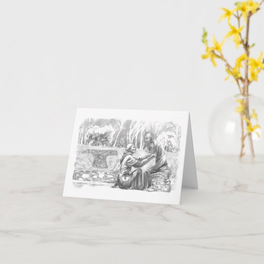 St. Francis and the Leper Kaart (Gele Bloem)