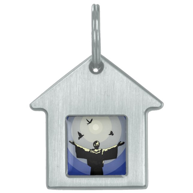 St. Francis Animal Dog Cat Pet Protector Huisdieren Naamplaatje (Voorkant)