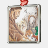 St. Francis & Animals, pet, pin, sleutelhanger, hu Metalen Ornament (Links)