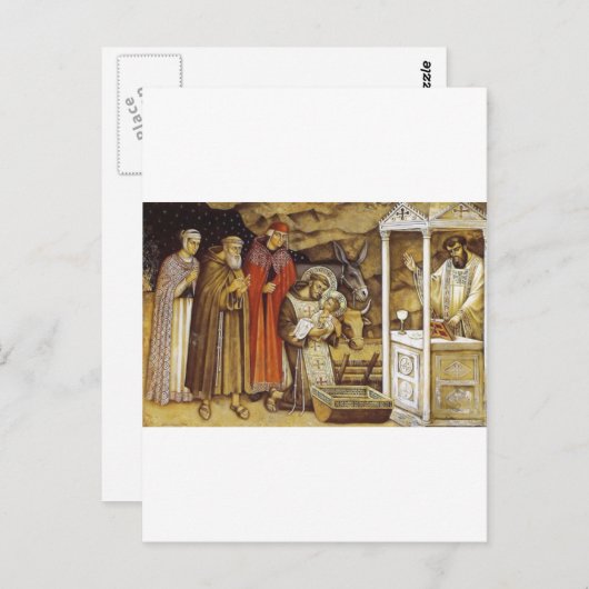 St Francis at the Nativity, mug key chain iPhone Briefkaart (Voorkant / Achterkant)