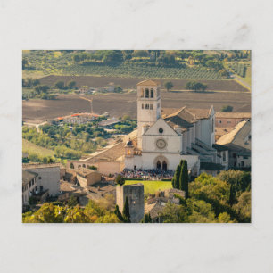 St. Francis Basilica, Assisi, Italië Briefkaart