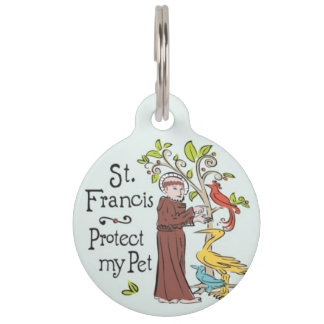 St. Francis beschermt mijn huisnummer Huisdierpenning