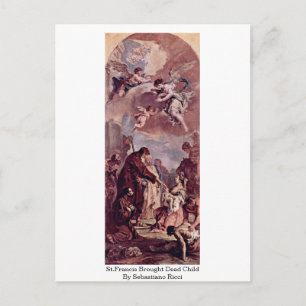 St. Francis Bete Dead Child door Sebastiano Ricci Briefkaart