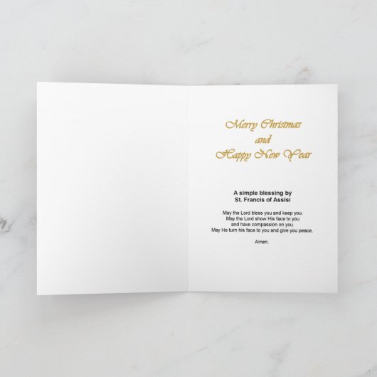 St. Francis Blessing - Kerstmis Feestdagen Kaart (Binnen)