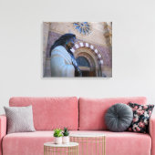 St. Francis Cathedral Santa Fe Kateri Tekakwitha Canvas Afdruk (Insitu (Woonkamer))