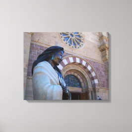 St. Francis Cathedral Santa Fe Kateri Tekakwitha Canvas Afdruk