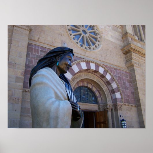 St. Francis Cathedral Santa Fe Kateri Tekakwitha Poster (Voorkant)