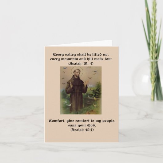 St. Francis comfortbriefkaart Bedankkaart (Voorkant)