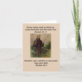 St. Francis comfortbriefkaart Bedankkaart