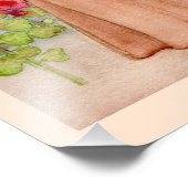 St. Francis Coyote Waterverf Folk Art Premium Foto Afdruk (Hoek)