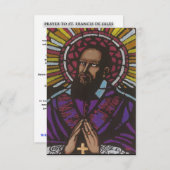 St. Francis de Sales Prayer Kaart (Voorkant / Achterkant)