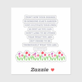 St Francis De Sales Quote Sticker