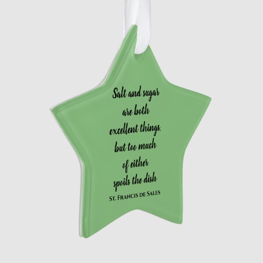 St Francis de Sales Quotes Acrylic Ornament (voorkant)