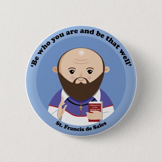 St. Francis de Sales Ronde Button 5,7 Cm (Voorkant)