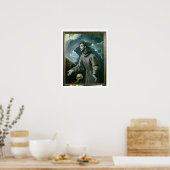 St. Francis die de Stigmata ontvangt (olie op doek Poster (Keuken)