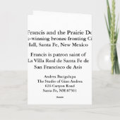 St Francis en de Prairiehond Kaart (Achterkant)