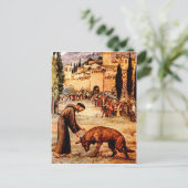 St Francis en de Wolf Briefkaart (Staand voorkant)
