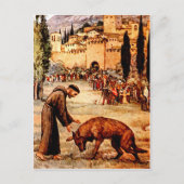 St Francis en de Wolf Briefkaart (Voorkant)
