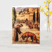 St Francis en de Wolf Kaart (Gele Bloem)