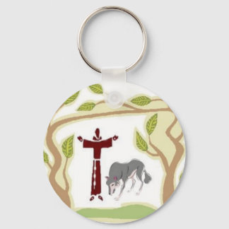 St. Francis en het Wolf stropdas, cadeaudoos, kett Sleutelhanger