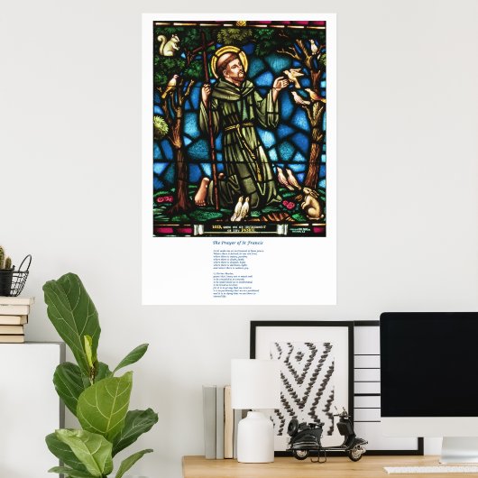 St Francis en St Francis Peace Prayer Poster (Thuiskantoor)