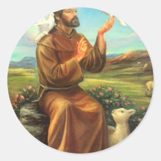 St. Francis Full-Color T-shirt, Stropdas, Mok, Sam Ronde Sticker