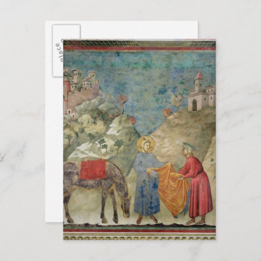 St. Francis geeft zijn kat aan een vreemdeling Briefkaart (Voorkant / Achterkant)