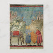 St. Francis geeft zijn kat aan een vreemdeling Briefkaart (Voorkant)