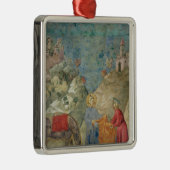 St. Francis geeft zijn kat aan een vreemdeling Metalen Ornament (Rechts)