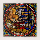 St. Francis Glas in lood Window Jigzaag Puzzle Legpuzzel (Horizontaal)