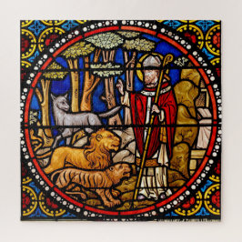 St. Francis Glas in lood Window Jigzaag Puzzle Legpuzzel