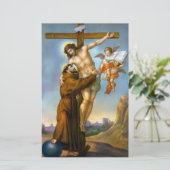 St. Francis Jesus Cross Angels World Briefpapier (Staand voorkant)